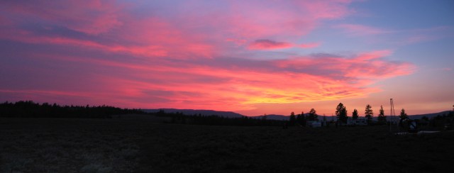 Oregon Star Party sunset pano