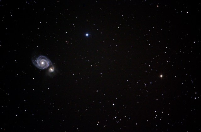 'Whirlpool' Galaxy M51 in Ursa Major (the Big Dipper)